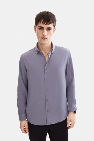 Backandbond Gri Normal Yaka Comfort Fit Casual Gömlek