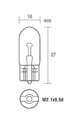 Tas 12V 5W Dipsiz Standart T10 Ampul 10 Adet 1 Kutu