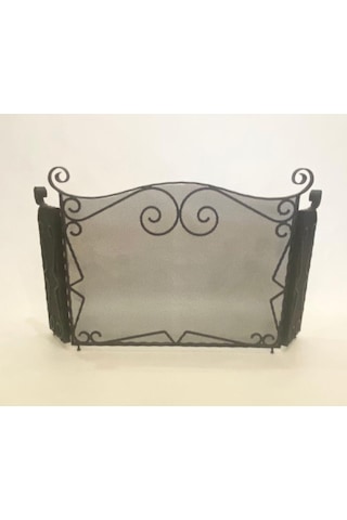 Siyah Kanatlı Ferforje Siperlik Şömine Siperliği