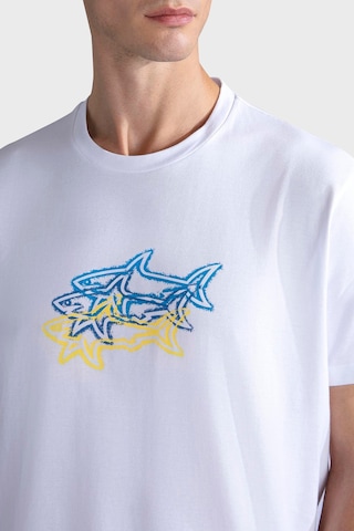 Paul & Shark Erkek T Shirt 24411041 010 Beyaz Beyaz