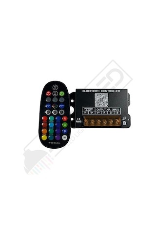 Bluetooth Kontrollü + Kumandalı Rgbw Led Kontrol Kumandası 5-24v 30a