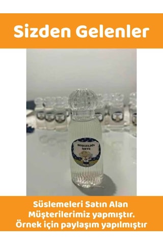100 Adet 50 Ml Dnztac Dezenfektan Kolonya Parfüm Hediyelik Nikah Düğün İçin Boş Plastik Şişe