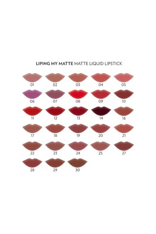Liping My Matte Likit Ruj No: 16 - Suya Dayanıklı Ultra Mat Ruj Diğer