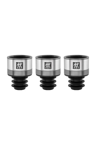 Zwilling Fresh & Save Vakumlu Şarap Tıpası Seti, 3 Parça, Gri