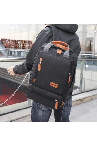 Taoleqi T608 Laptop Notebook Sırt Çantası Siyah