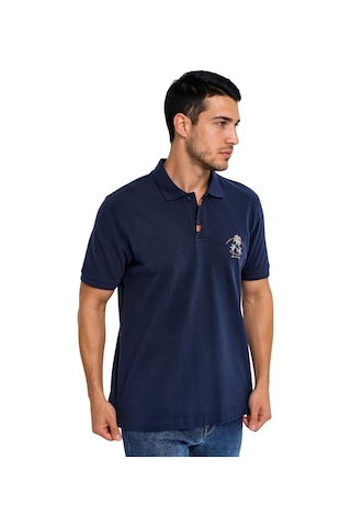 Arma Ar-ma Erkek Polo Yaka Tişört Resim Baskili Örme Kumaş Regular Fit %100 Pamuk 30/1 Çift Toplama Penye Pike Y31374358402 Lacivert-l1