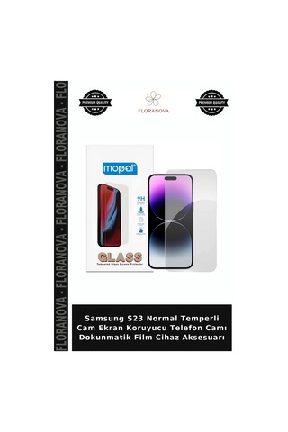 Samsung Uyumlu S23 Normal Temperli Cam Ekran Koruyucu Telefon Camı Dokunmatik Film Cihaz Aksesuarı