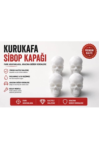 Kurukafa Sibop Kapağı , Kurukafa Araç Lastik Sibop Kapağı , Kurukafa Araç Tekerlek Sibop Kapağı -