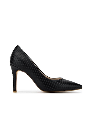 Tamer Tanca Kadın Hakiki Deri Siyah Stiletto Ayakkabı 886 5205 Bn Ayk Y26 Sıyah 01