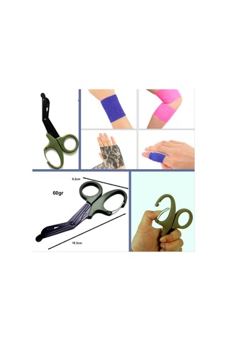 Omeniv İlk Yardım Outdoor Kamp Makası Karabiner Paslanmaz Çelik Çok Renkli