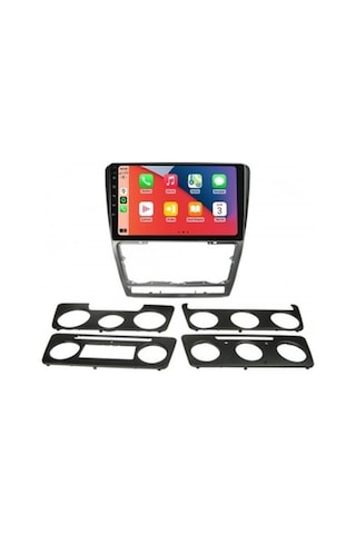 Skoda Octavia 2007-2012 Gri 8gb Ram 64gb Hafıza 8 Çekirdek Carplay Kamera Android Multimedya 9"