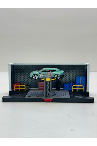 3d Baskı 1/64 Ölçekli Tamirhane Bina Tasarımlı Diorama Araç Sergileme Garajı