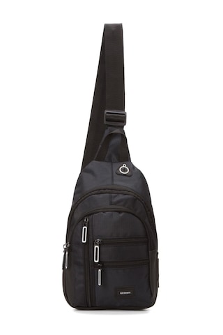 Newish Polo Body Bag Usb Çıkış Çapraz Göğüs Sırt Çantası-siy Beyz Çok Renkli