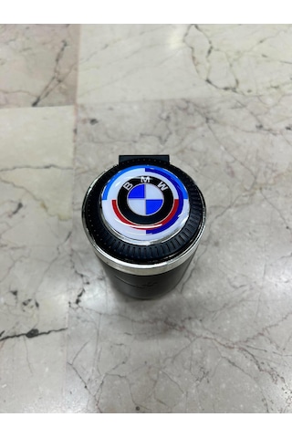 Bmw 50. Yıl Logolu Işıklı Siyah Küllük Üstten Bastırmalı