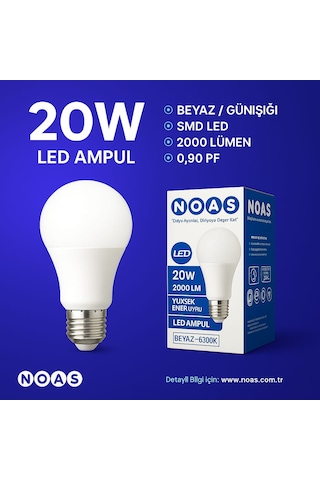 Noas 20w Led Ampul Beyaz