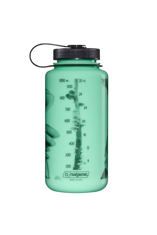 Nalgene Wide Mouth 32 Oz Suluk Matara 1 Litre Glowyld Mushrooms 682025-0032 Yeşil