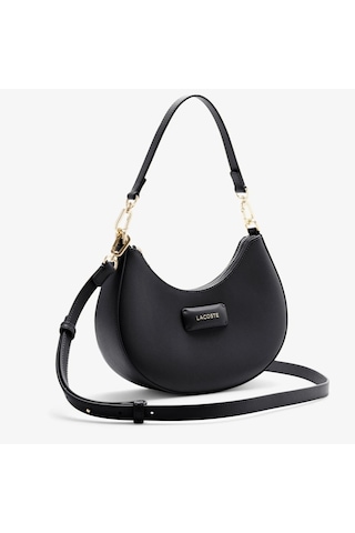 Lacoste Women's Casual Handbag Black 24 19 7 Cm Ayarlanabilir Askılı Kadın Omuz Çantası Siyah