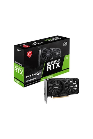 Geforce Rtx3050 Ventus 2x E 6g Oc 6gb Gddr6 96bıt 2xhdmı 1xdp Ekran Kartı