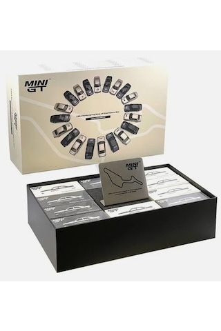 5000 Limitli Nadir Koleksiyonluk 20 Adet Mini Gt 1:64 1984 Nürburgring Race Of Champions 20 Cars Set, Mercedes 190e Çok Renkli