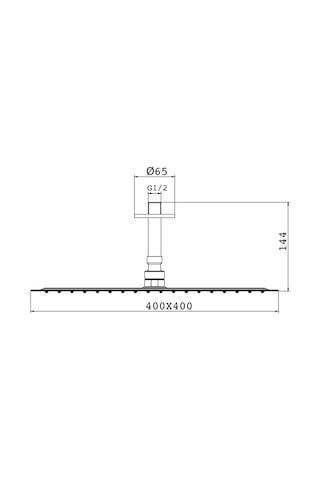 Eca 102145016 Banyo İnce Yuvarlak Tepe Duş Başlığı 40x40 Krom