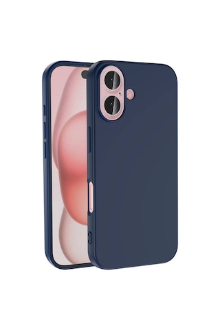 Apple iPhone 16 Uyumlu Plus Kılıf Zore Lsr Lansman Kapak-lacivert Lacivert