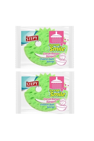 Stepy Sponge Smile Çocuk Banyo Süngeri X 2 Paket