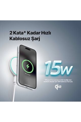 Ttec AirCharger M Pro Qi2 MagSafe Özellikli 15W iPhone - Android Kablosuz Hızlı Şarj Aleti