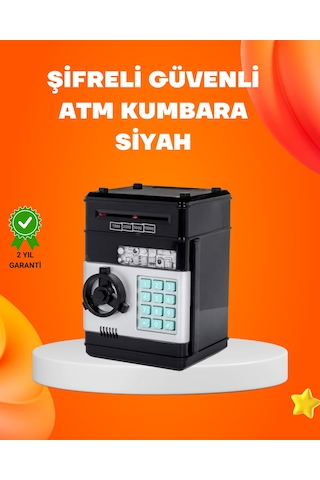 Otomatik Para Çeken Şifreli Atm Tasarımlı Kumbara 1