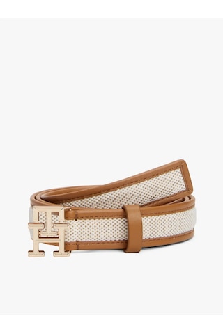 Tommy Hilfiger Th Logo 2.5 Canvas, Gb8 Kahverengi Kadın Kemer