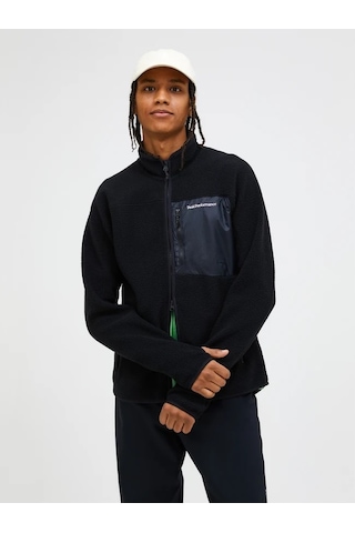 Peak Performance M Pile Zip Jacket Black Erk Fleece G80293020-001 Siyah