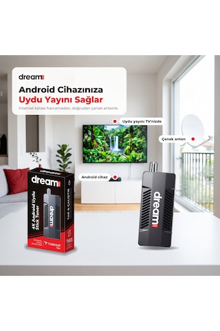 Dreamstar 4k Android Uydu Stick Tuner Usb Tak Çalıştır Tkgs Otomatik Kanal Güncelleme Dreamstar Android Cihazlarla Uyumlu