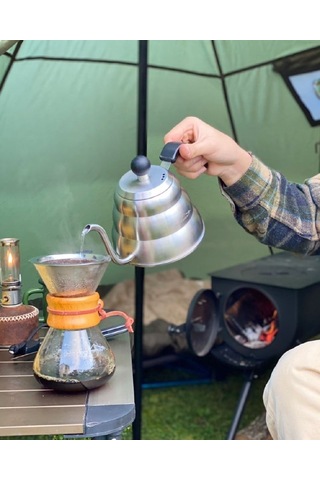 Campout Outdoor Filtre Kahve Demliği Gri