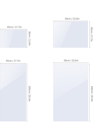 Honmex 0.55mm Pet Manyetik Beyaz Tahta Şeridi - Ofis/okul İçin Hızlı Kurulum, Sade Yazı, Silme Izaresiz, 45x30cm Paket İçeriğiyle Beyaz