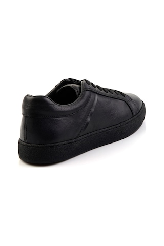 Siyah Hakiki Deri Erkek Sneaker E01593002703 Siyah