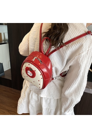 Lyon Karikatür Kırmızıpisi Sırtçantası Az Seyahat Sırtçantası Kirmizi Kırmızı