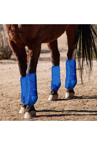Suntek 4 Adet At Botları Destek Bacak Koruması Atlama Eğitimi Mavi