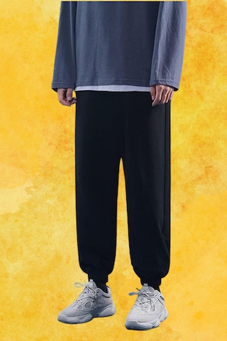 Siyah Bol Eşofman Altı Salaş Oversize Siyah