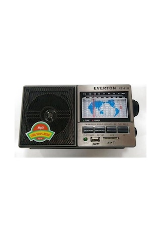 Everton Rt-41Bt Bluetoothlu Şarjlı 10 Band Dünya Radyosu .Usb. S