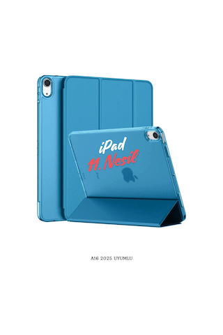 Apple Uyumlu iPad 11. Nesil A16 2025 11 İnç Standlı Katlanabilir Fuchsia Smart Cover Tablet Kılıfı Kılıf