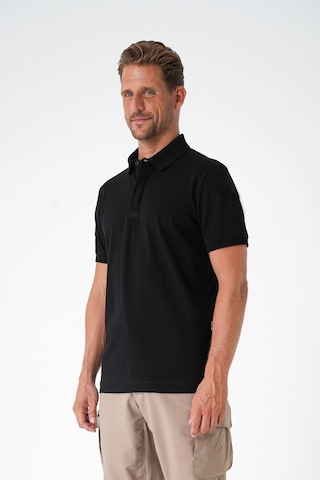 Mecanık Casual Ryker Polo T-shirt Cırtlı Siyah