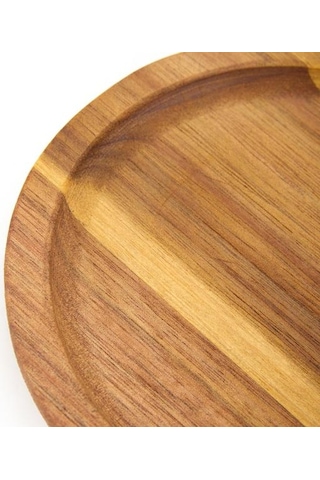 Naturalove Akasya Oval Servis Sunum Tabağı - Kahverengi - 18,8x9,6x1,6 Cm Kahverengi