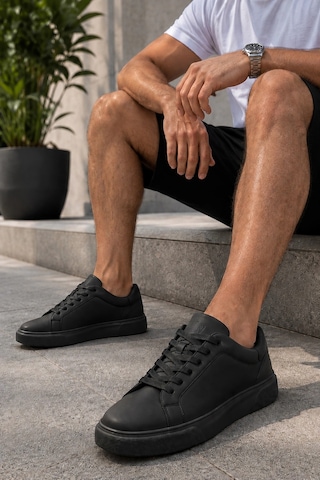 Ht Hotin Laviathan Erkek Günlük Bağcıklı Spor Ayakkabı Sneaker Rahat Ve Şık Tasarım - Siyah