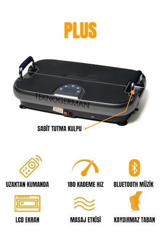 TeknoGerman Plus Model Yüksek Titreşimli ve Spor Cihazı