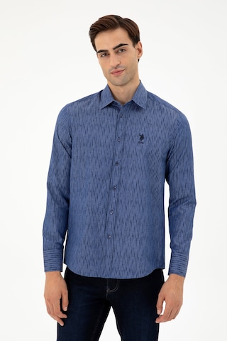 U.s. Polo Assn. Erkek Lacivert Gömlek Desenli 50296864-vr033 Lacivert