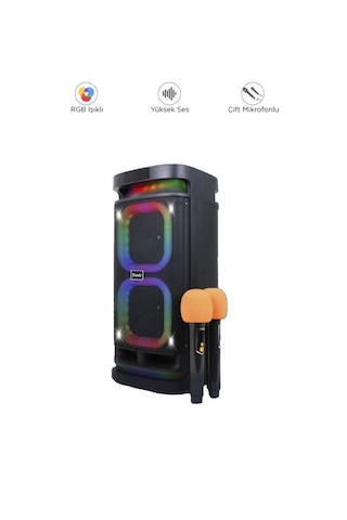 Torima BTS-1989 RGB Karaoke Mikrofonlu Kumandalı Bluetooth Hoparlör