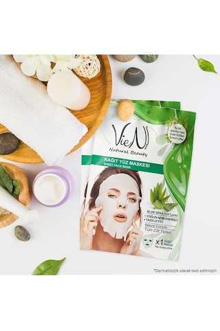 Vien Aloe Vera İçerikli Yoğun Nemlendirici Kağıt Yüz Maskesi 25 G