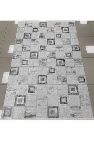 Padişah Halı Polo 90555 095 Serisi Akrilik Salon Oturma Yatak Odası Halısı Gri