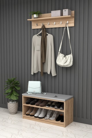 Asra Trend Puflu Ayakkabılık Ve Askılık A-34 Sonoma Sonoma