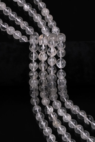 Kristal Kuvars Doğal Taş Dizi 10 Mm Küre Kesim Çok Renkli