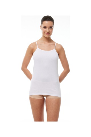 Malabadi Kadın Beyaz 6 Lı Paket %100 Pamuk Ribana Ip Askılı Atlet 105-e Beyaz